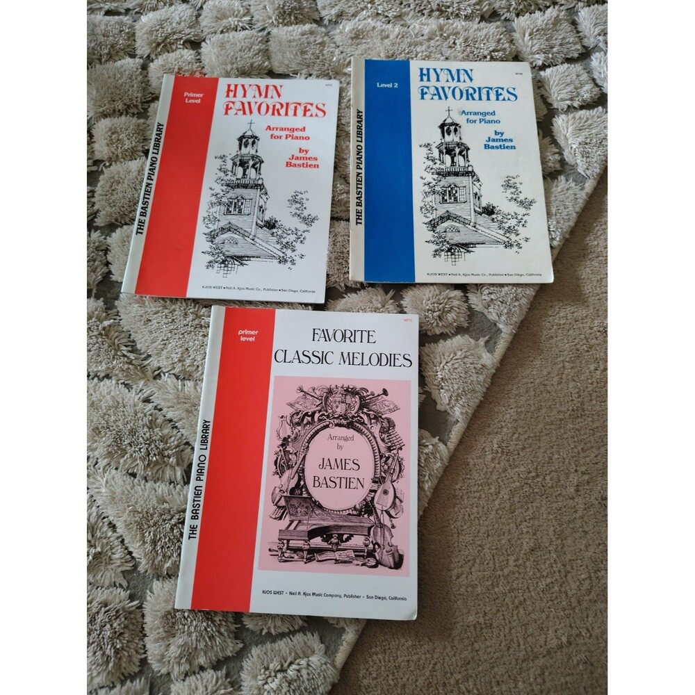 Hymn Favorites Classic Piano Books By James Bastien Lot Of 3